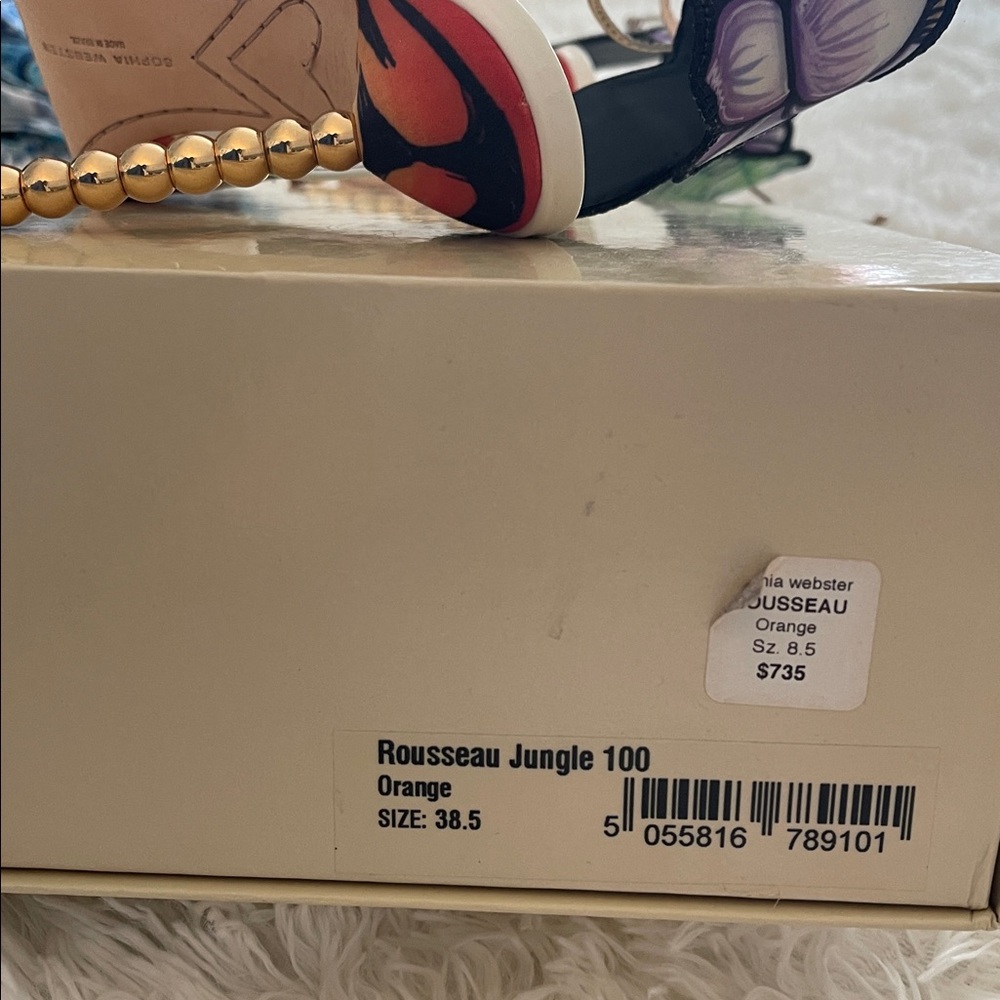 Sophia Webster 38.5 NWT Rousseau Jungle 100 heels. Never worn. Bought for $735 - Picture 8 of 9